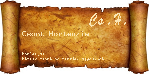 Csont Hortenzia névjegykártya