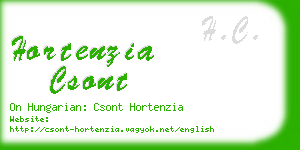 hortenzia csont business card